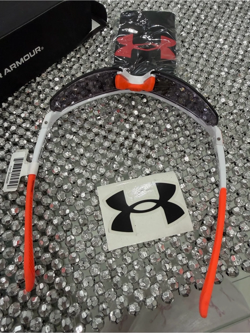 Under Armour White Frame Amber/Gold Mirror Sports Sunglasses